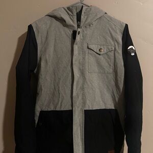 Quiksilver Kids Gray and Black Ski Jacket